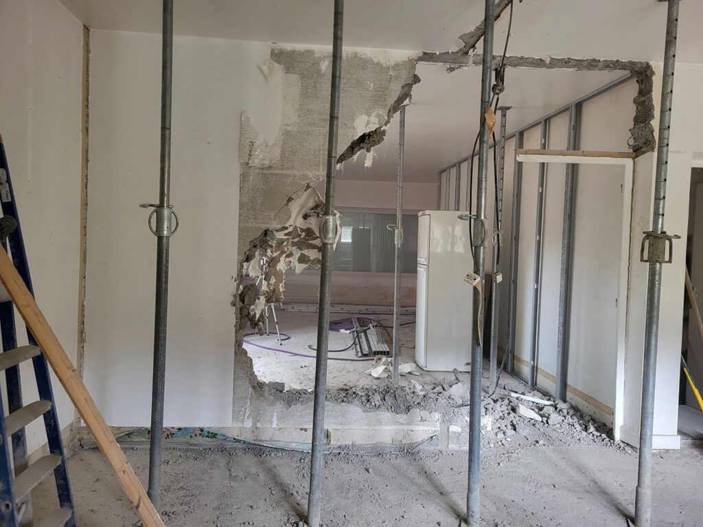 PHOTO D'UN CHANTIER DE RENFORCEMENT MÉTALLIQUE